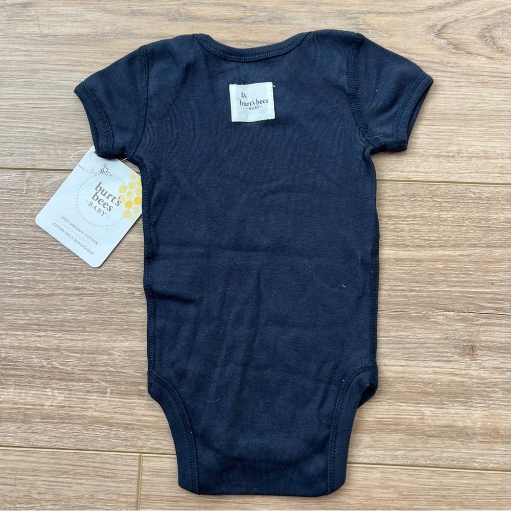 NWT - Burt's Bees Baby Navy Blue One Piece